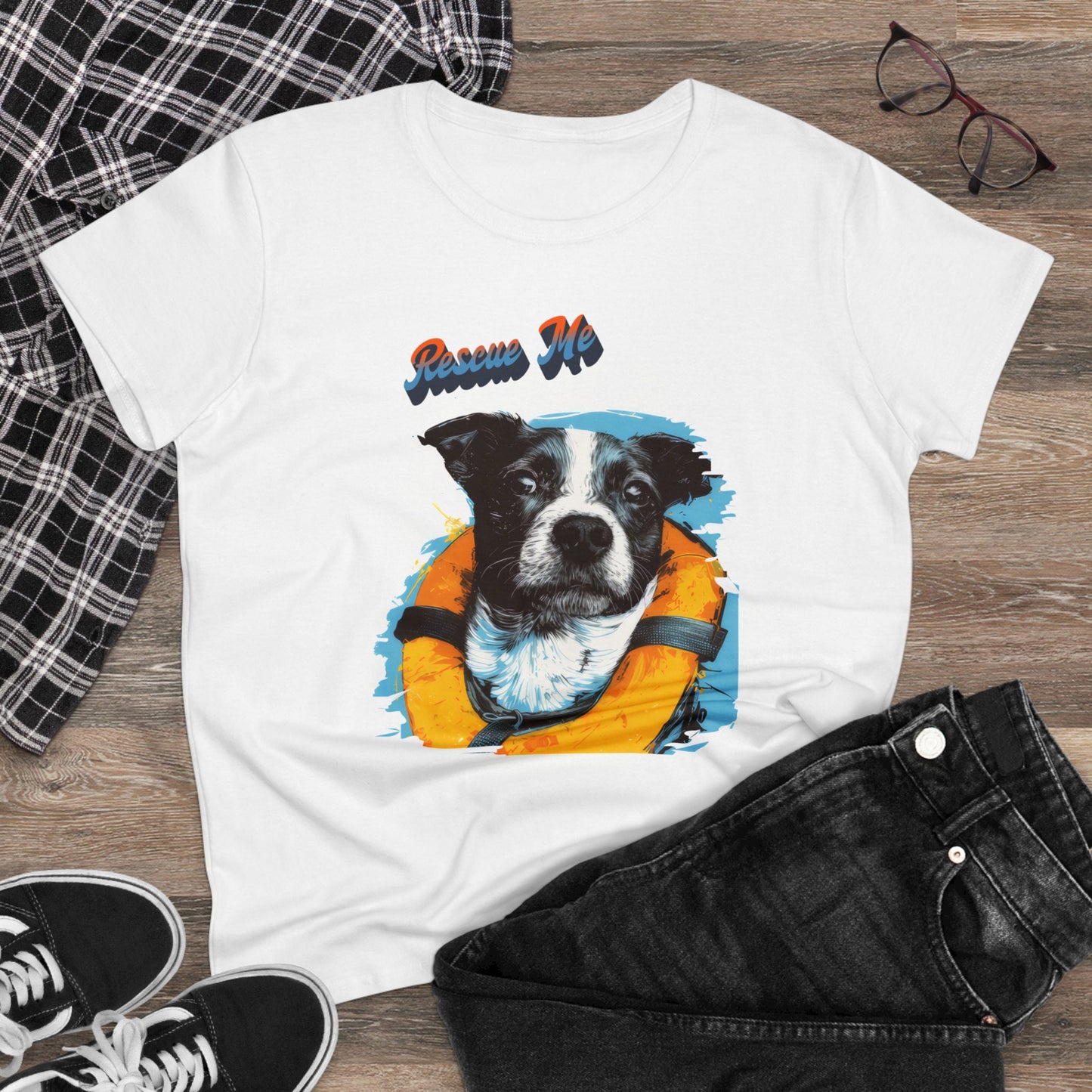 Rescue Dog - Women's Midweight Cotton Tee