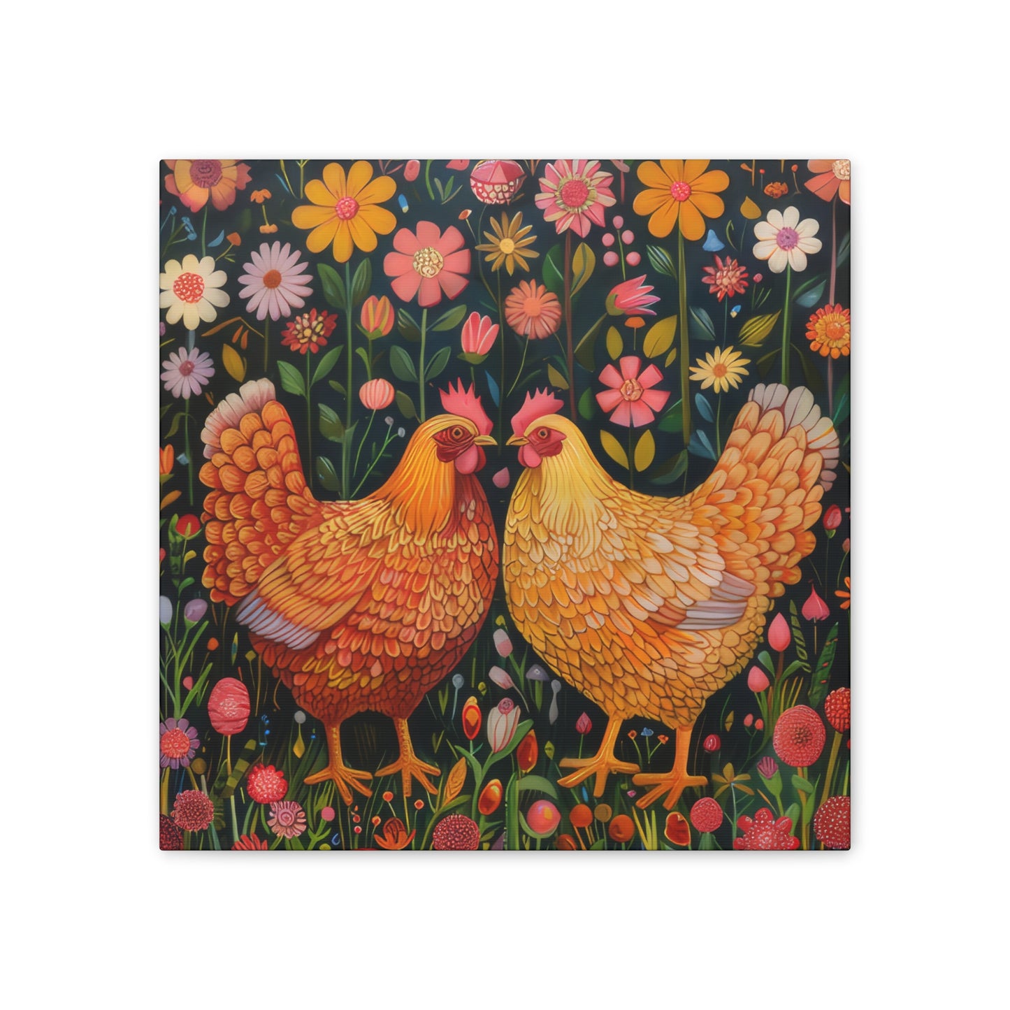 Chickens - Canvas Stretched, 0.75" - Canvas Stretched, 0.75"