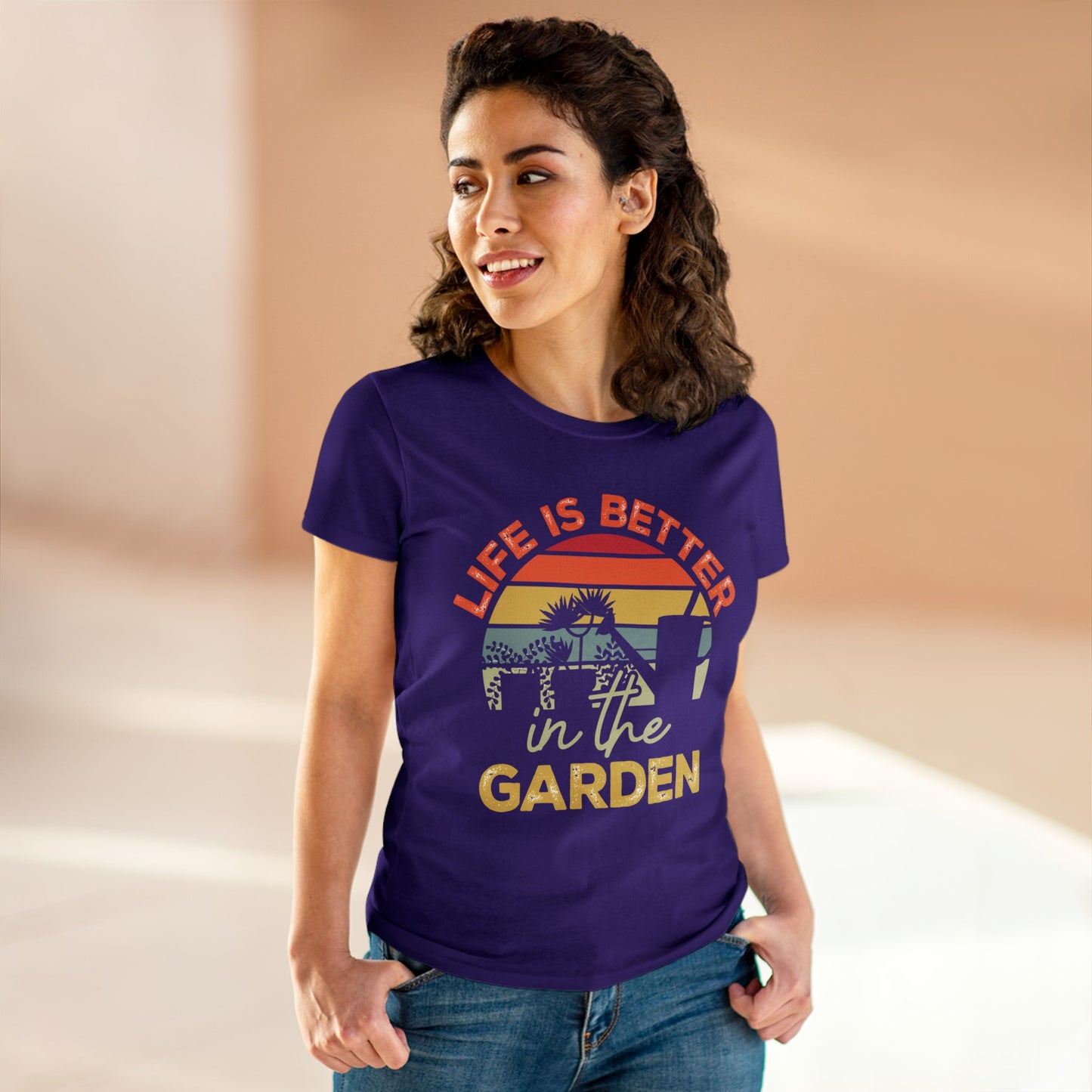 Life Is Better In the Garden - Gardening - Women's Midweight Cotton Tee