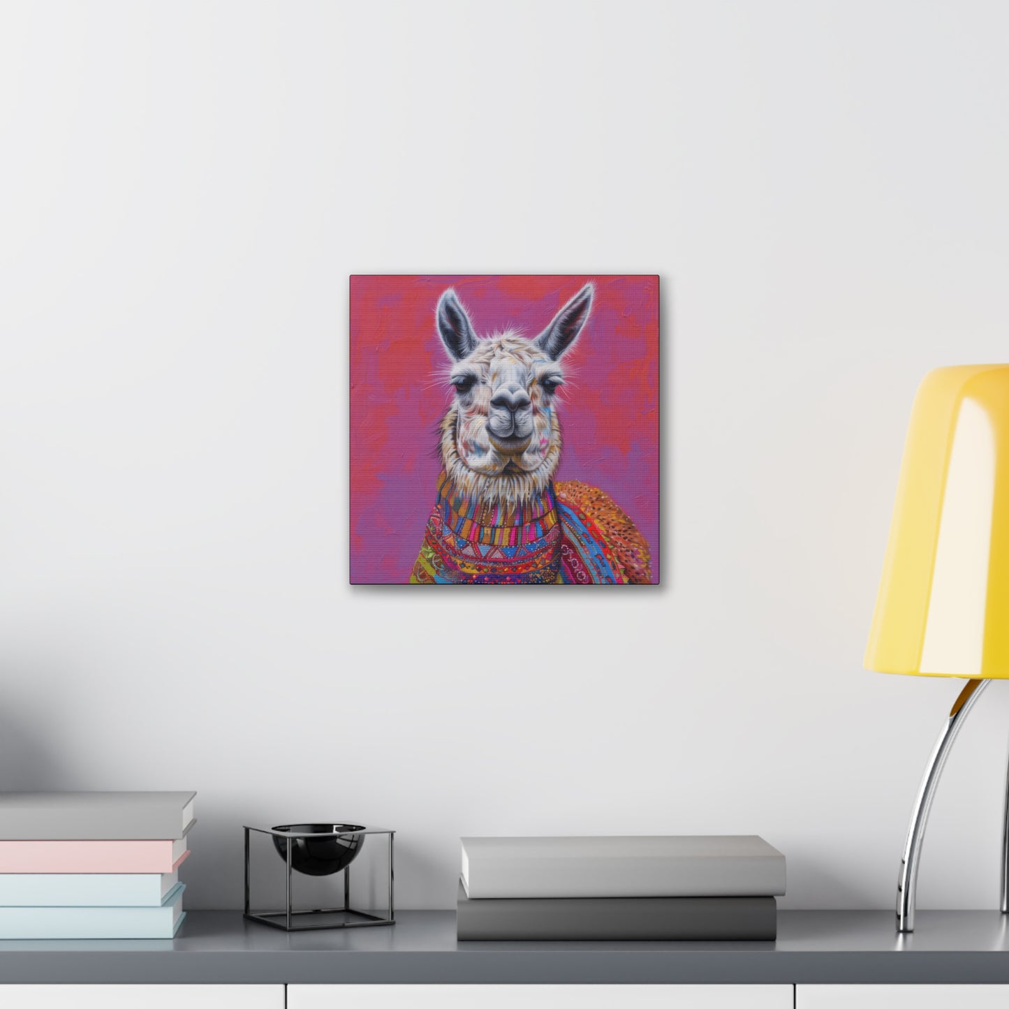 Llama - Canvas Stretched, 0.75"