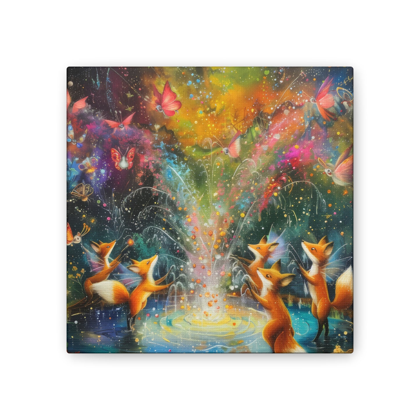 Fairy Fox Festival - Canvas Stretched, 0.75"