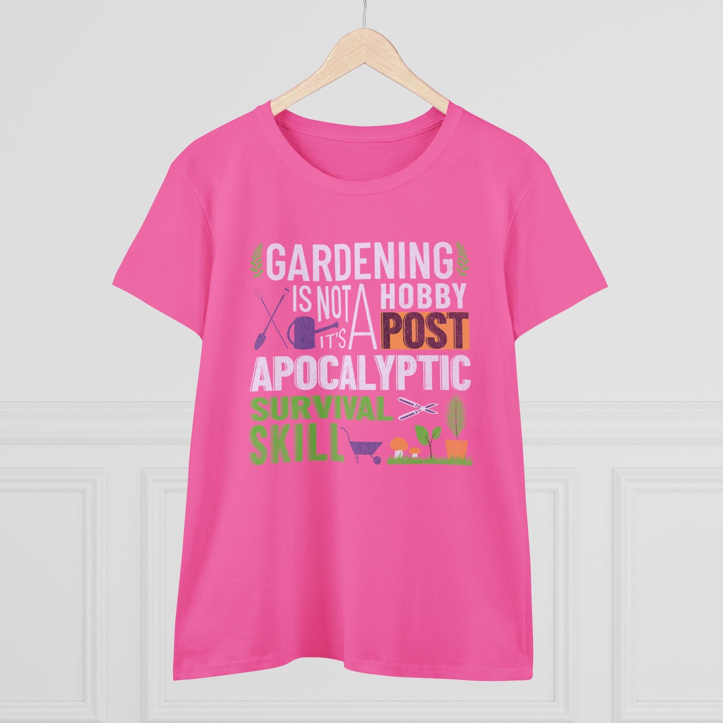 Gardening Is a Survival Skill - Gardening - Women's Midweight Cotton Tee