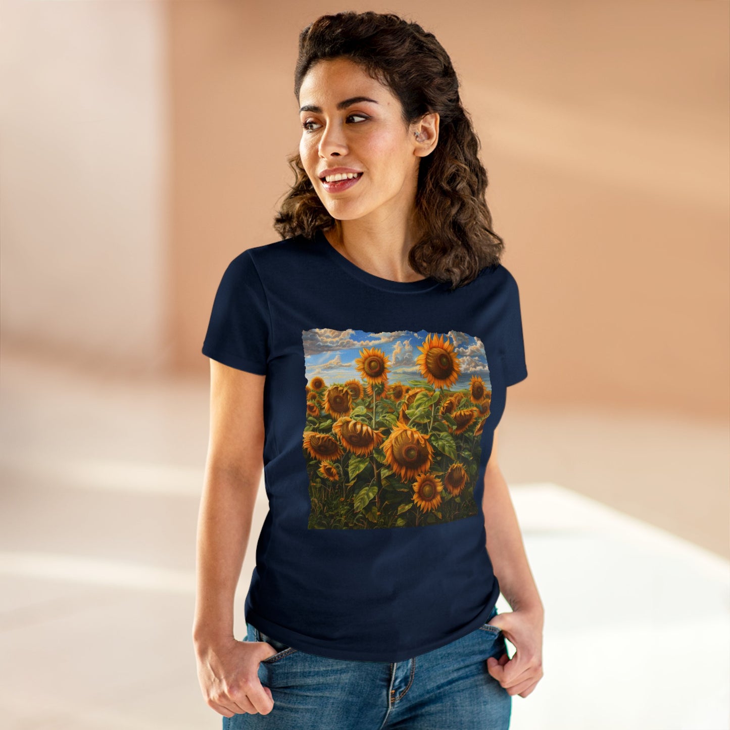 Sunflowers - Women's Midweight Cotton Tee