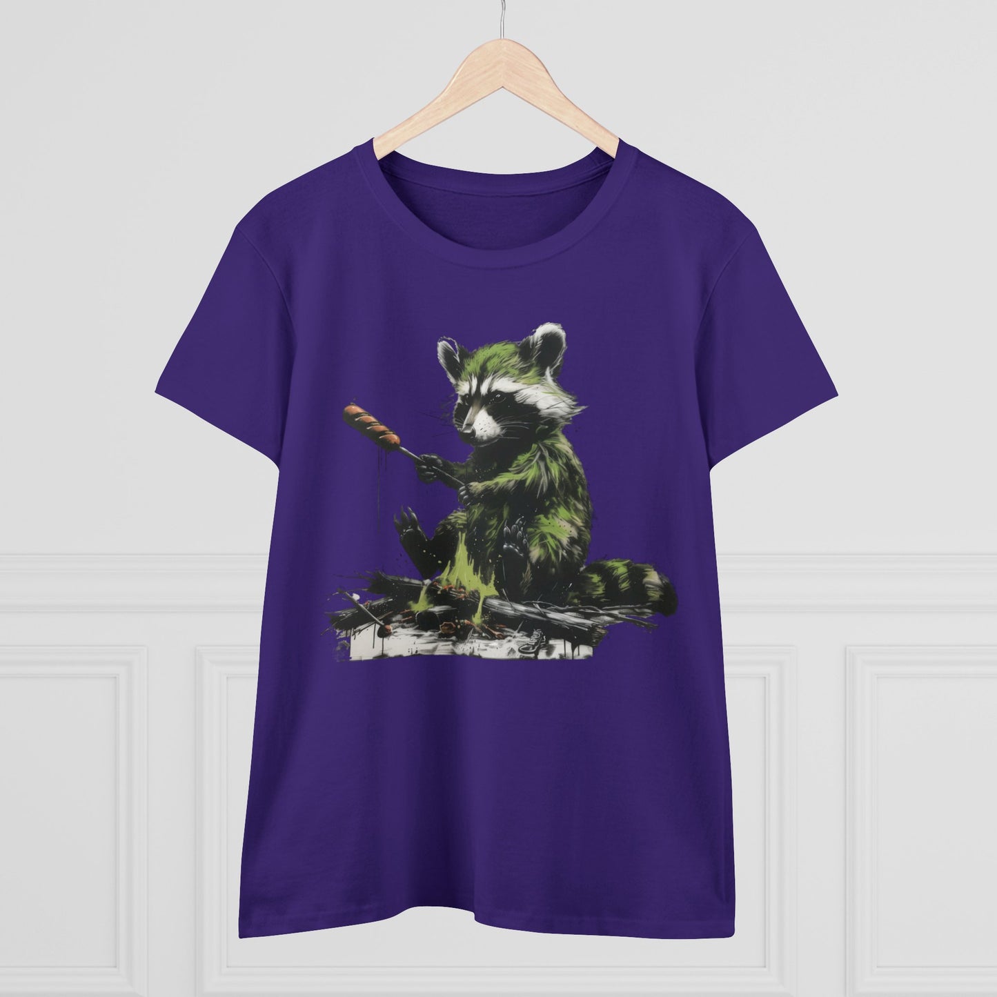 Raccoon Cookout - Women's Midweight Cotton Tee