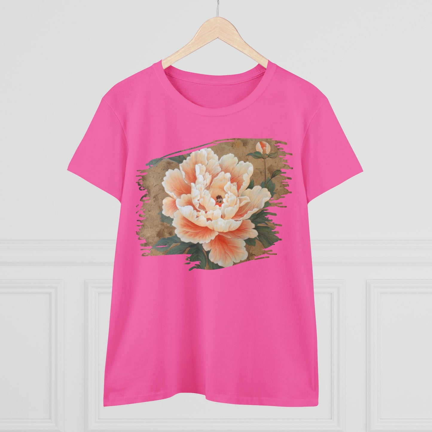 Peony - Flower - Women's Midweight Cotton Tee