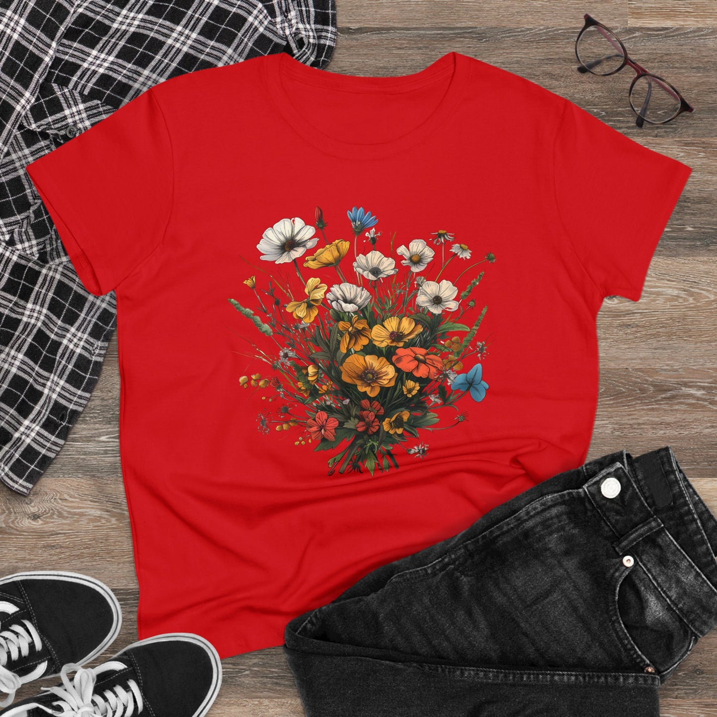 Wildflowers - Women's Midweight Cotton Tee