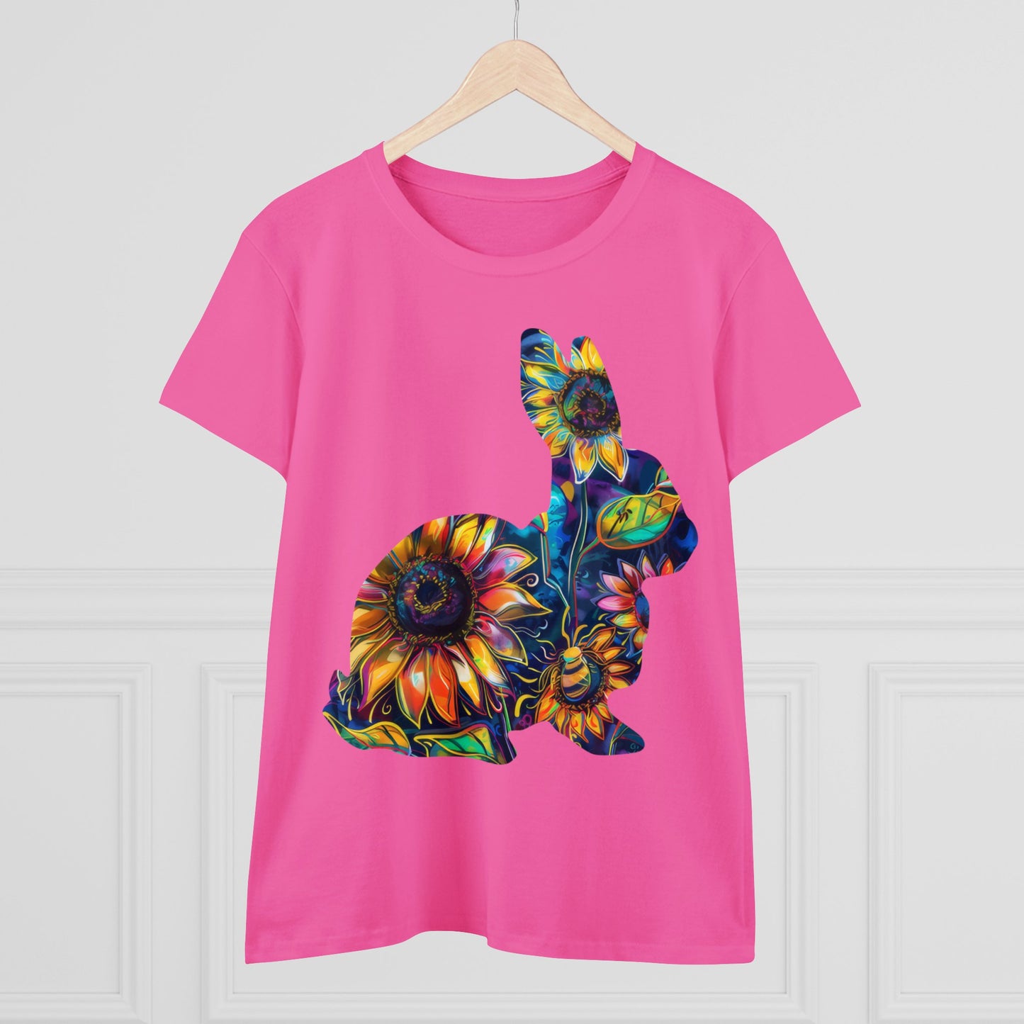 Flower Bunny - Women's Midweight Cotton Tee