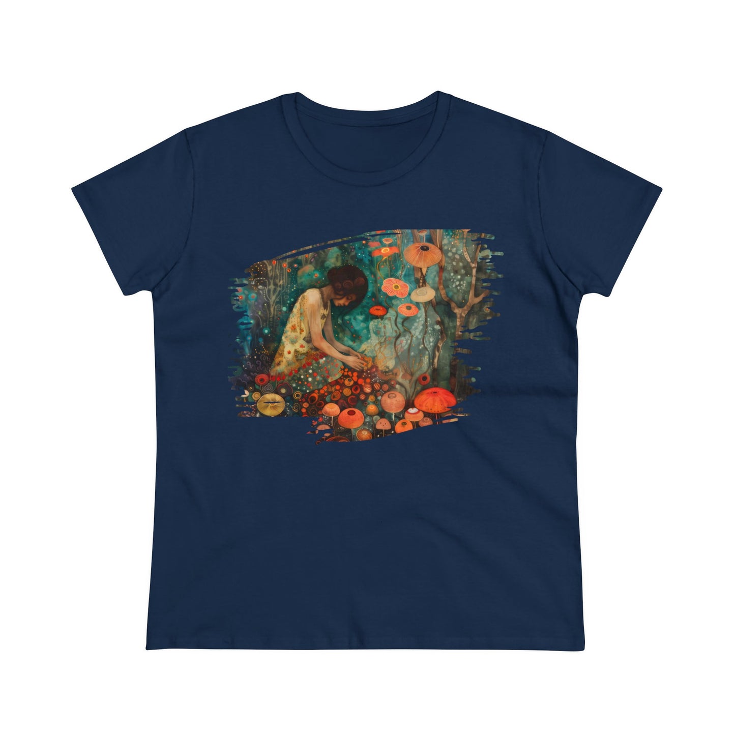 Mushroom Girl - Women's Midweight Cotton Tee