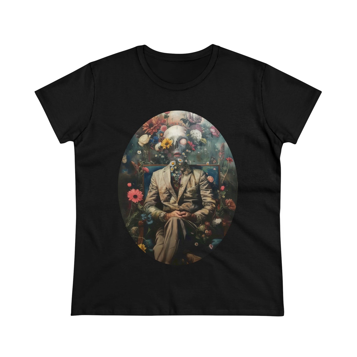 Flowers on My Mind - Women's Midweight Cotton Tee