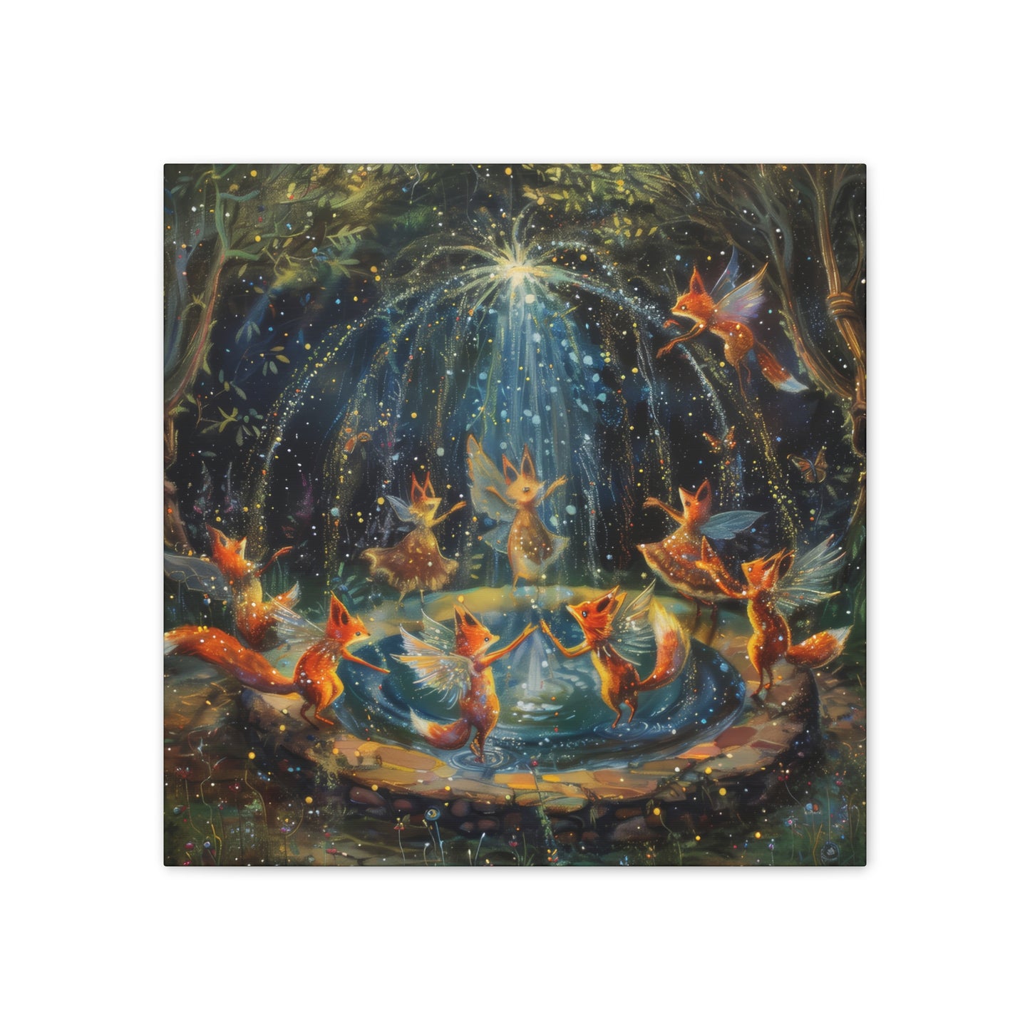 Fox Fairy Festival - Canvas Stretched, 0.75"