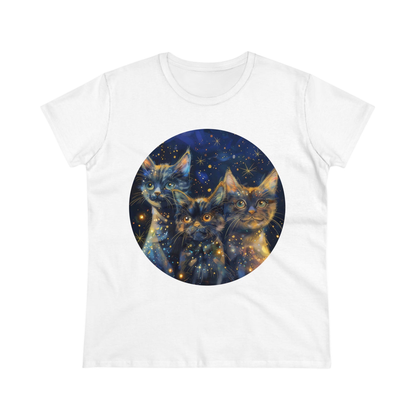 Sparkle Kitty - Women's Midweight Cotton Tee