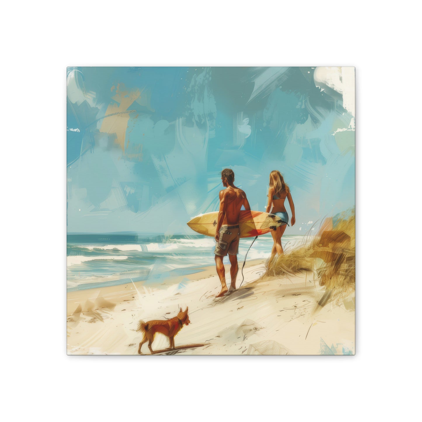 Beach and Surf  - Canvas Stretched, 0.75"