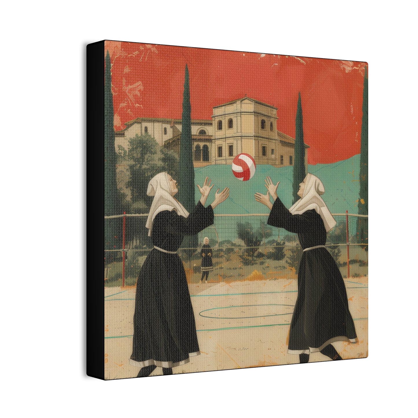 Nuns Volleyball - Canvas Stretched, 0.75"