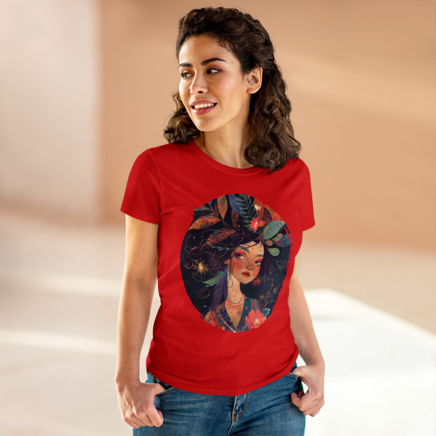 Flower Girl - Women's Midweight Cotton Tee