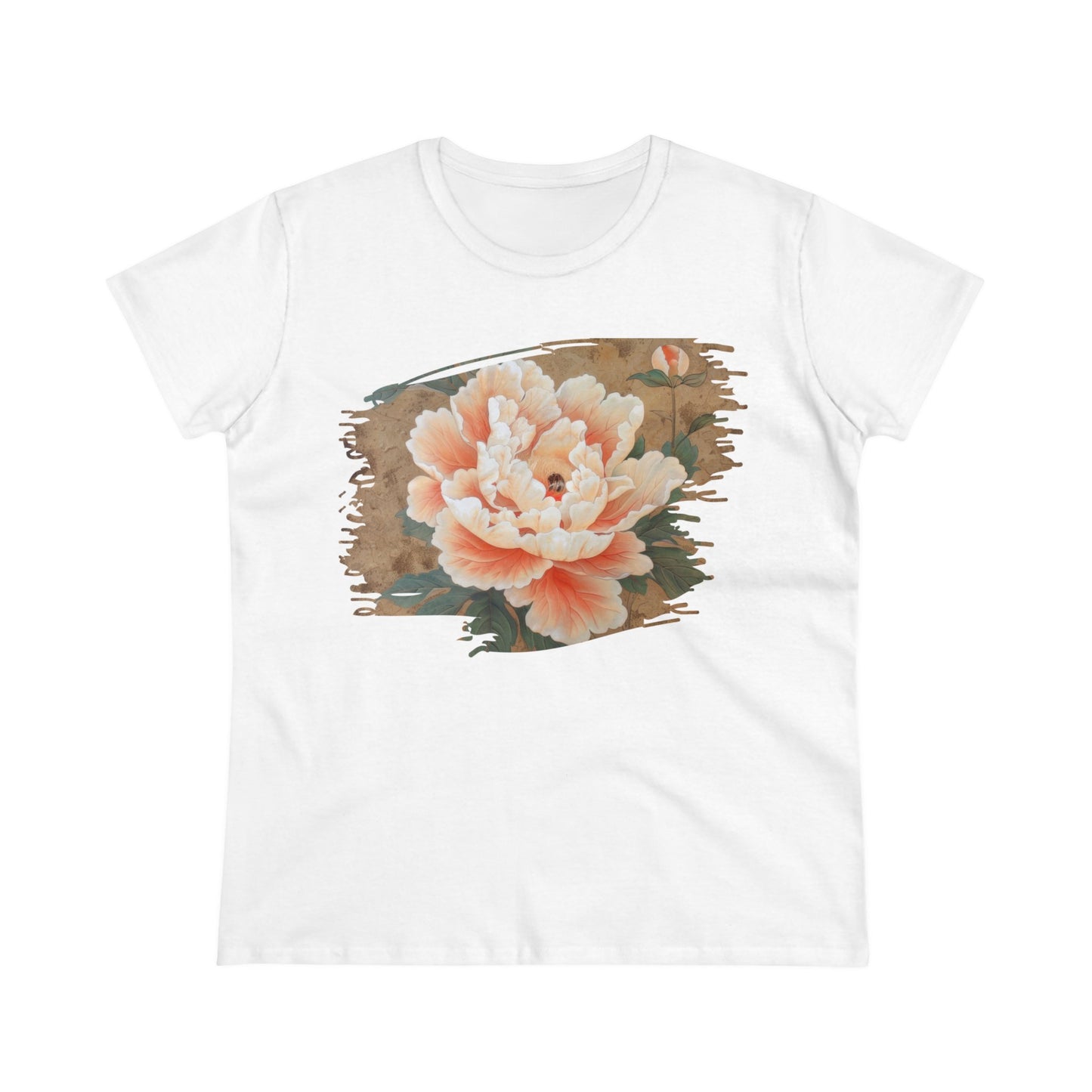 Peony - Flower - Women's Midweight Cotton Tee