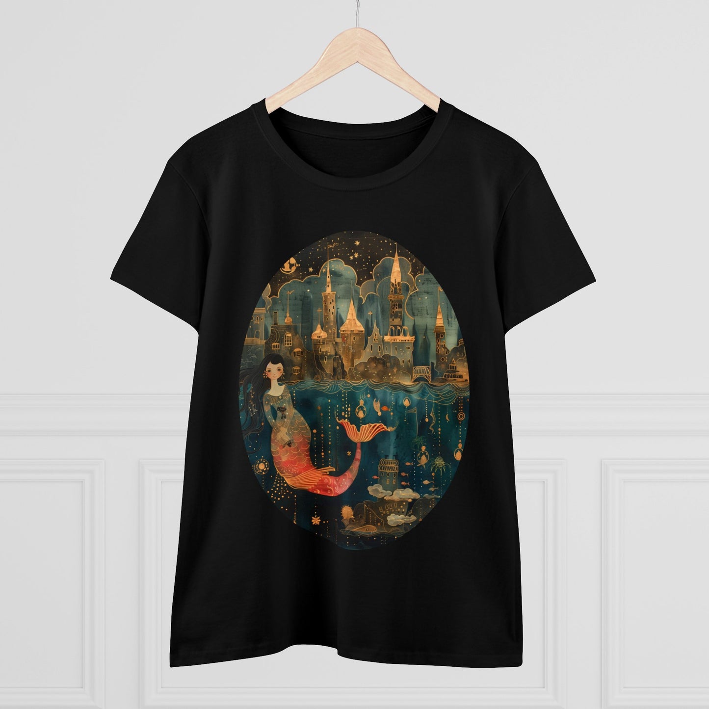 Mermaid - Fantasy - Women's Midweight Cotton Tee