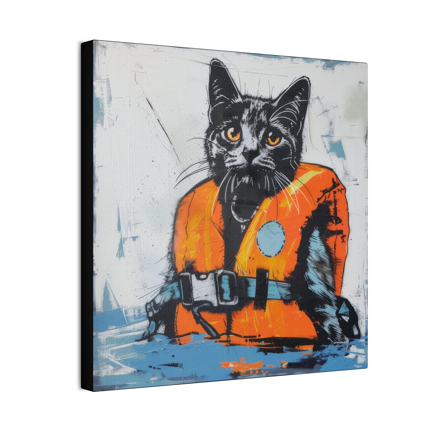 Rescue Cat - Canvas Stretched, 0.75"