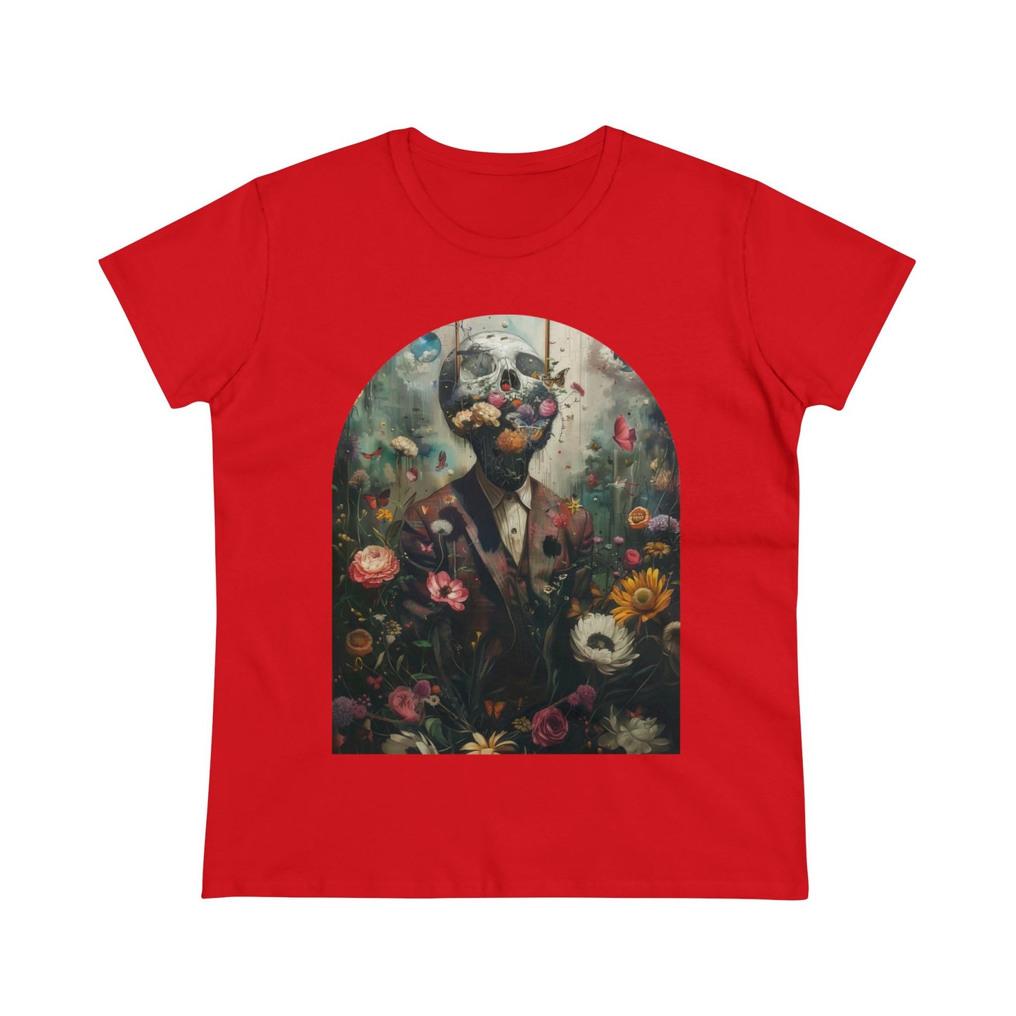 Flowers on My Mind - Women's Midweight Cotton Tee