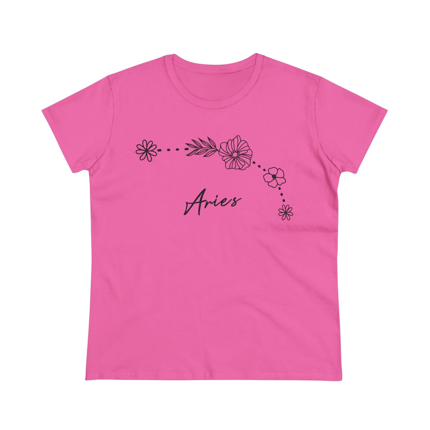 Flower Constellation - Aries - Astrology - Women's Midweight Cotton Tee