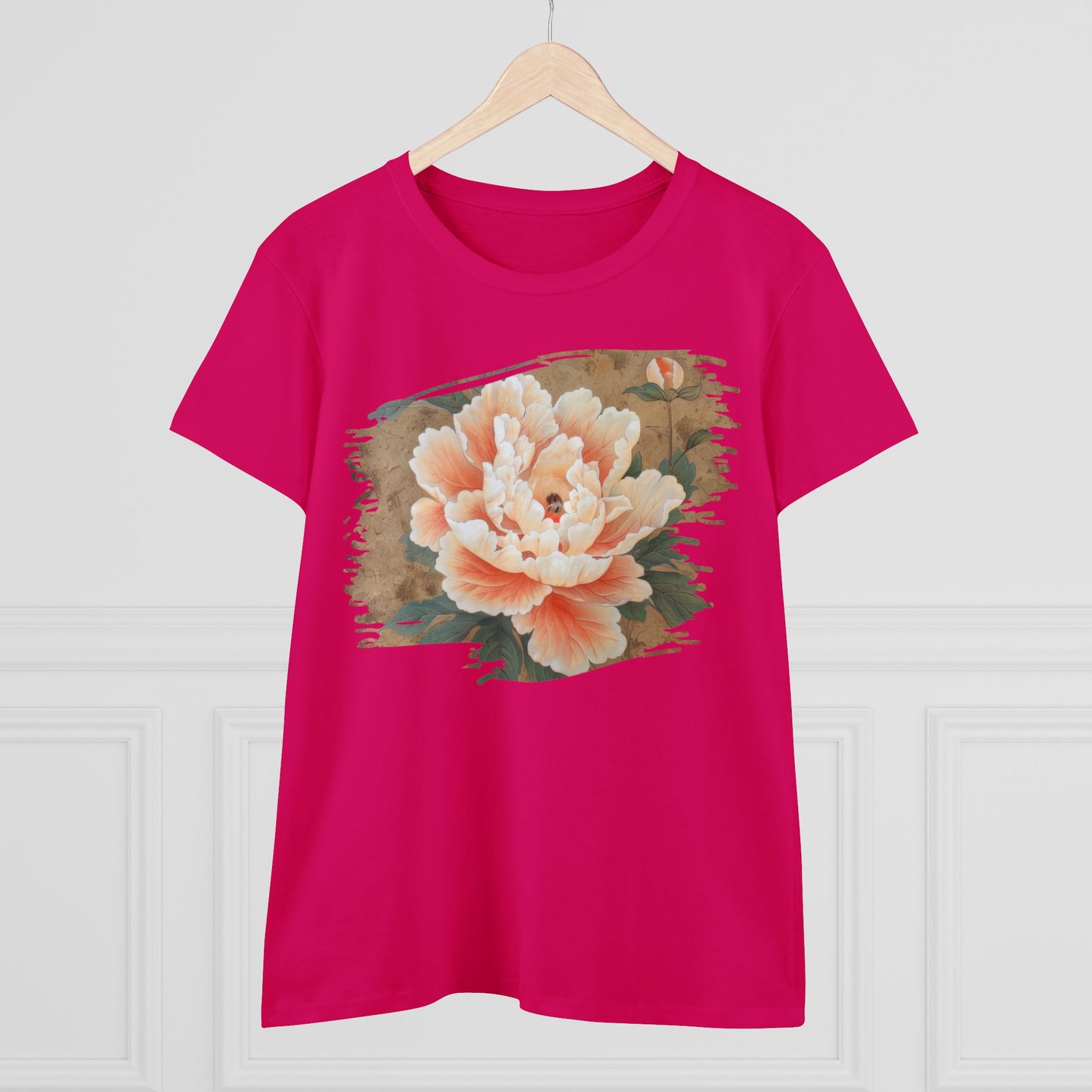 Peony - Flower - Women's Midweight Cotton Tee