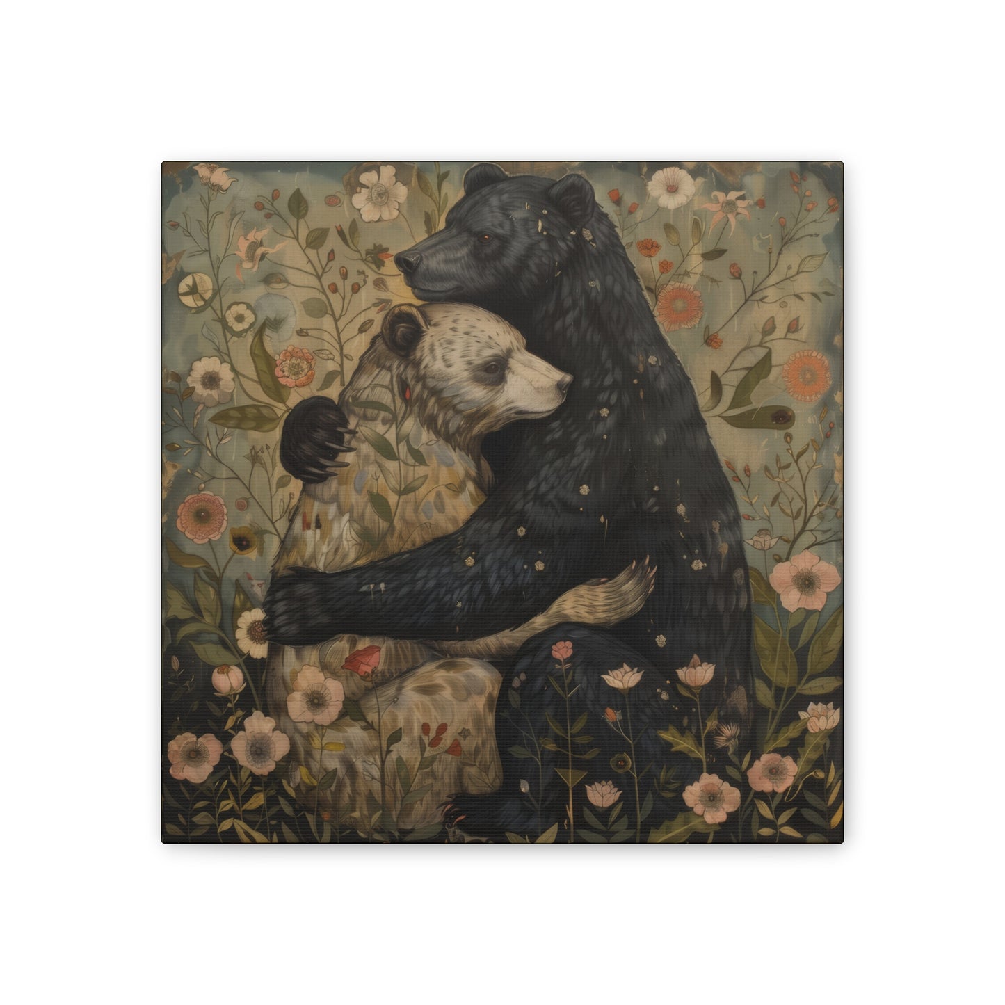 Copy of Hugging Bears - Canvas Stretched, 0.75" - Canvas Stretched, 0.75"