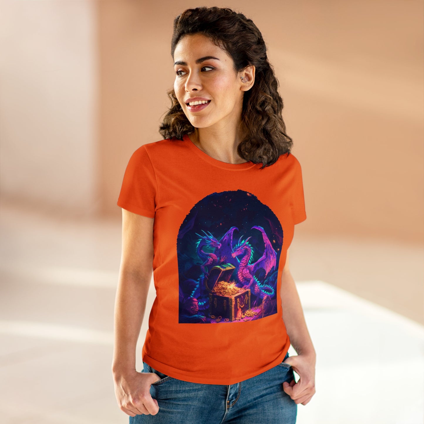 Dragons and Loot - Fantasy - Women's Midweight Cotton Tee