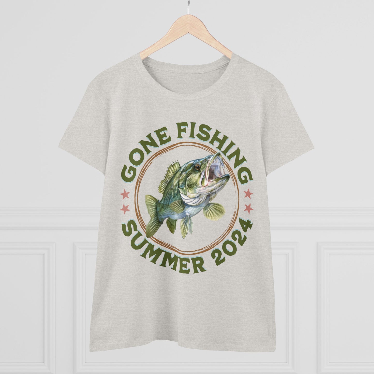 Gone Fishing - Women's Midweight Cotton Tee