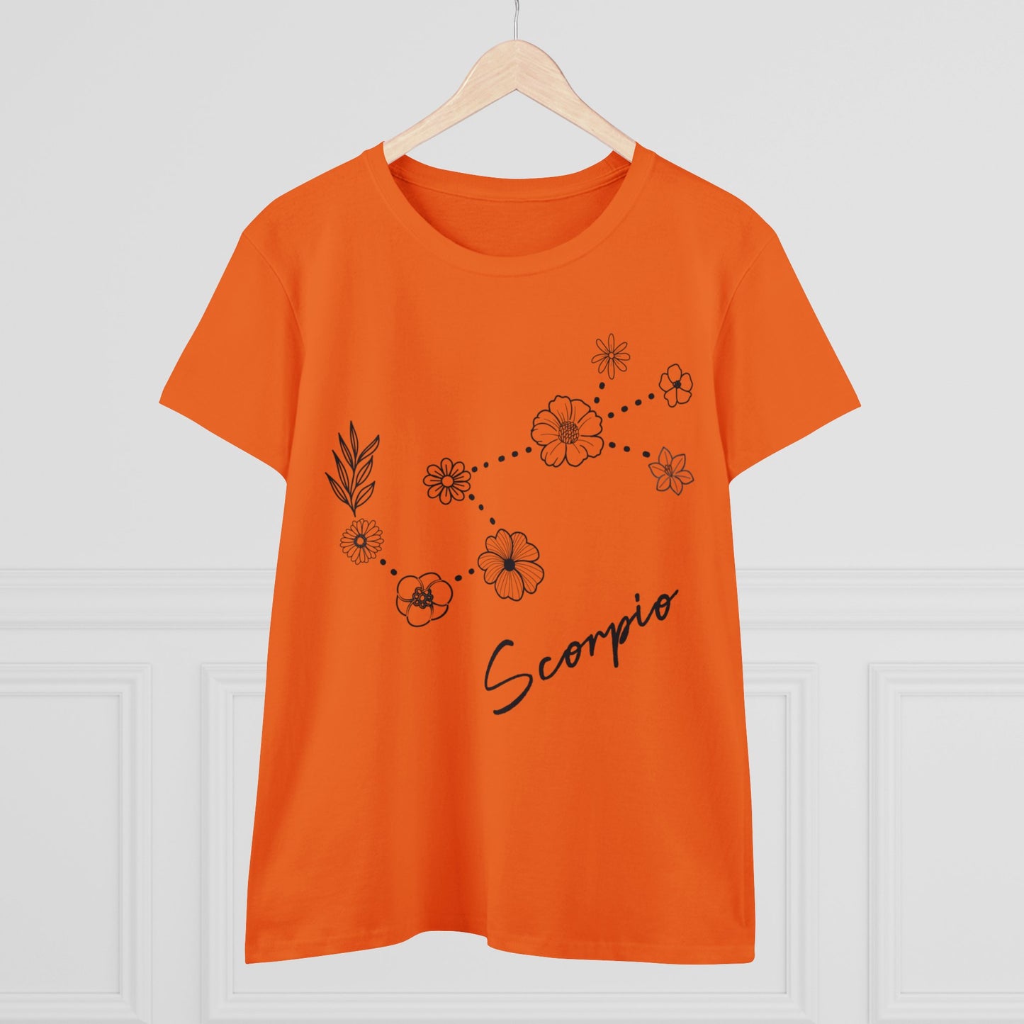 Flower Constellation - Scorpio - Astrology - Women's Midweight Cotton Tee