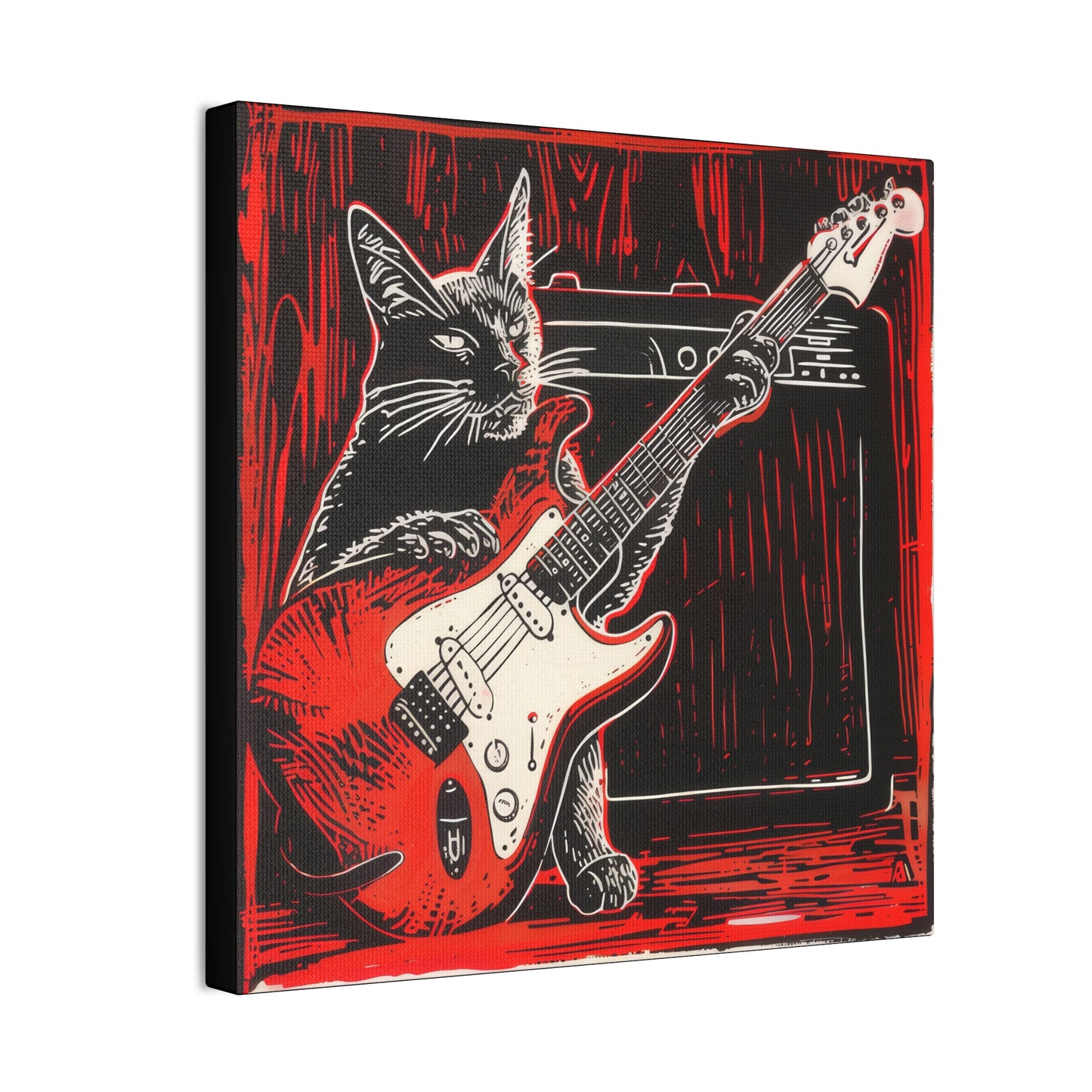 Blues Cat - Canvas Stretched, 0.75"