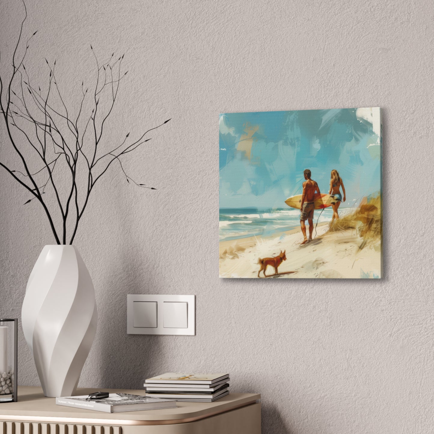 Beach and Surf  - Canvas Stretched, 0.75"