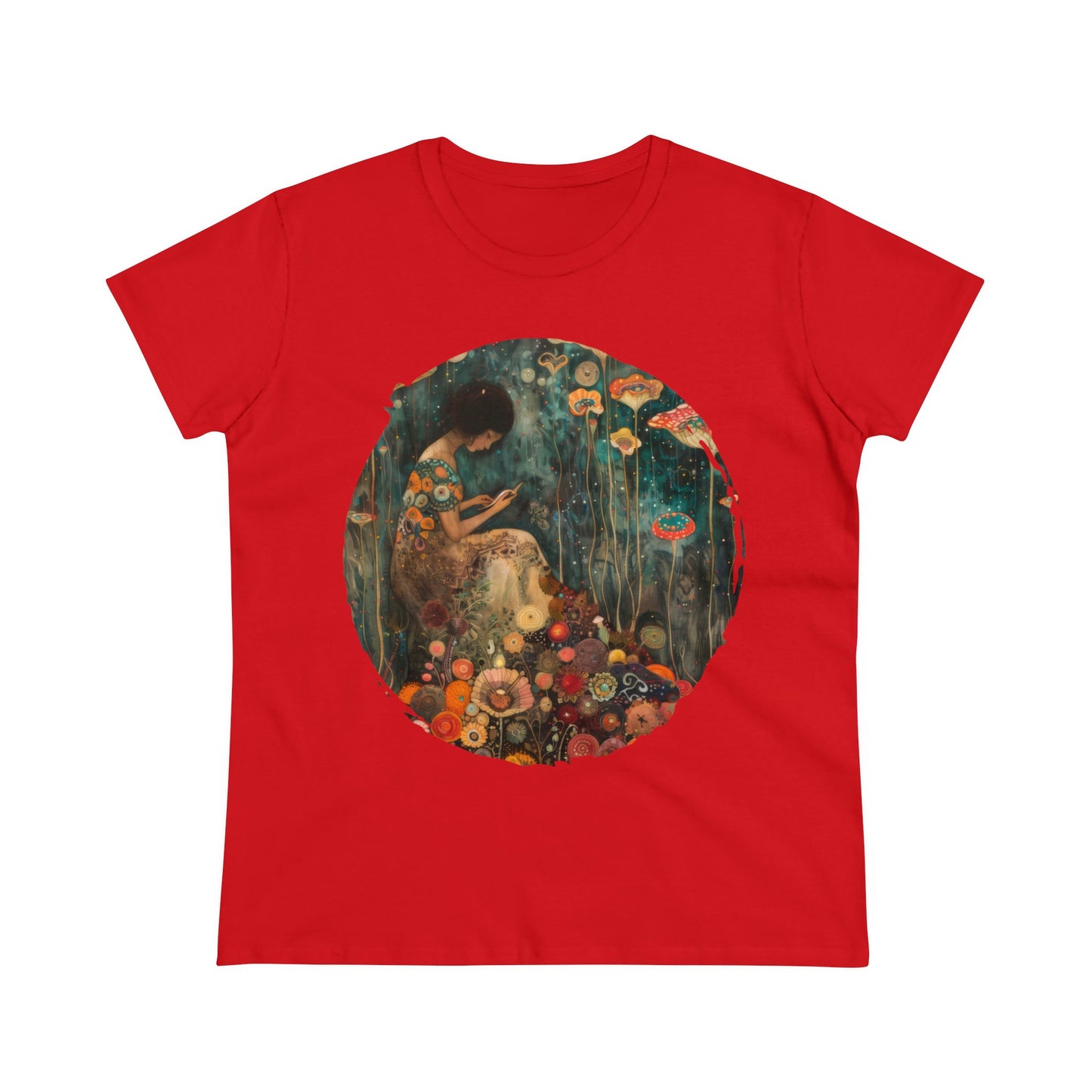 Mushroom Girl - Women's Midweight Cotton Tee