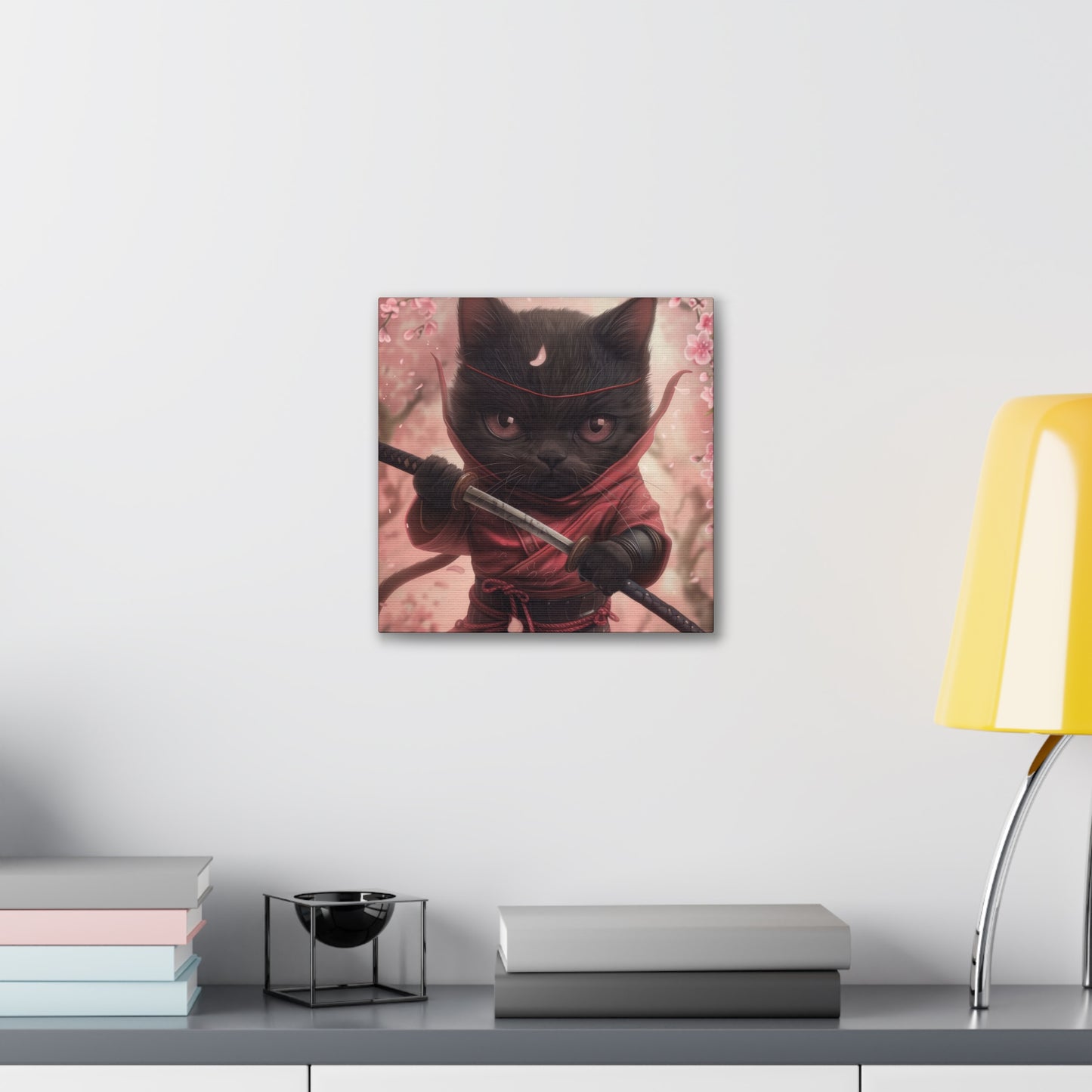 Ninja Kitty - Canvas Stretched, 0.75"