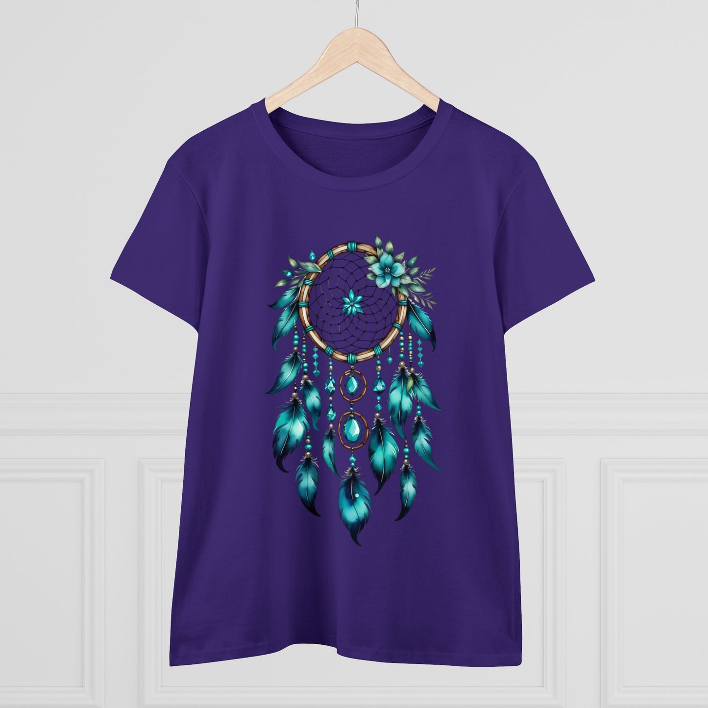 Turquoise Dream Catcher - Sagittarius - Astrology - Women's Midweight Cotton Tee