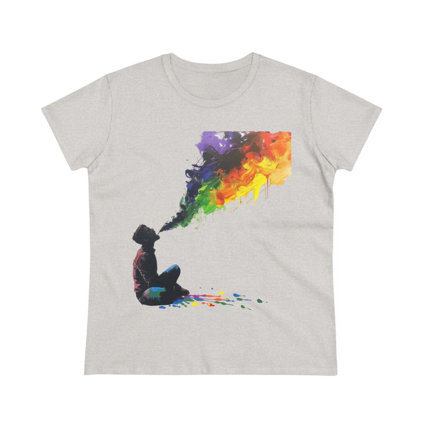 Rainbow Breath - Women's Midweight Cotton Tee