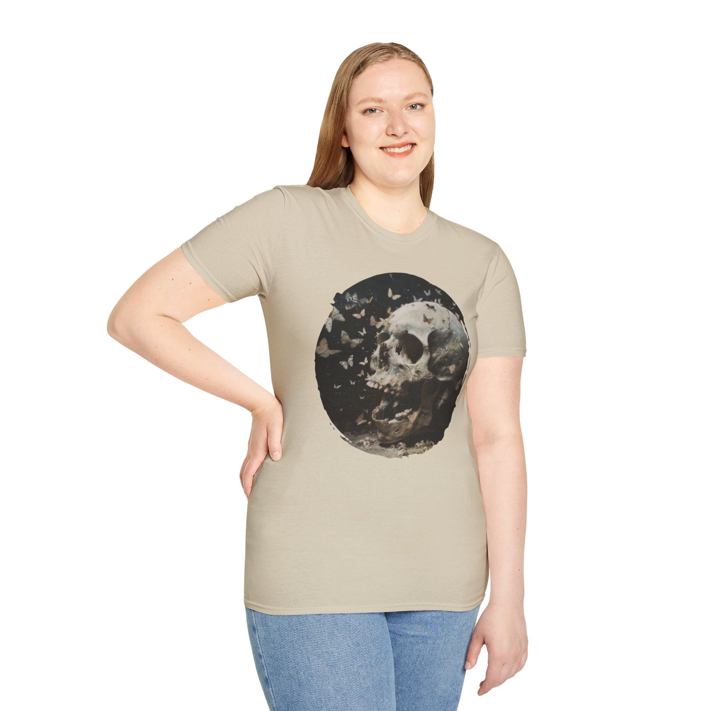 Skulls and Butterflies - Unisex Softstyle T-Shirt