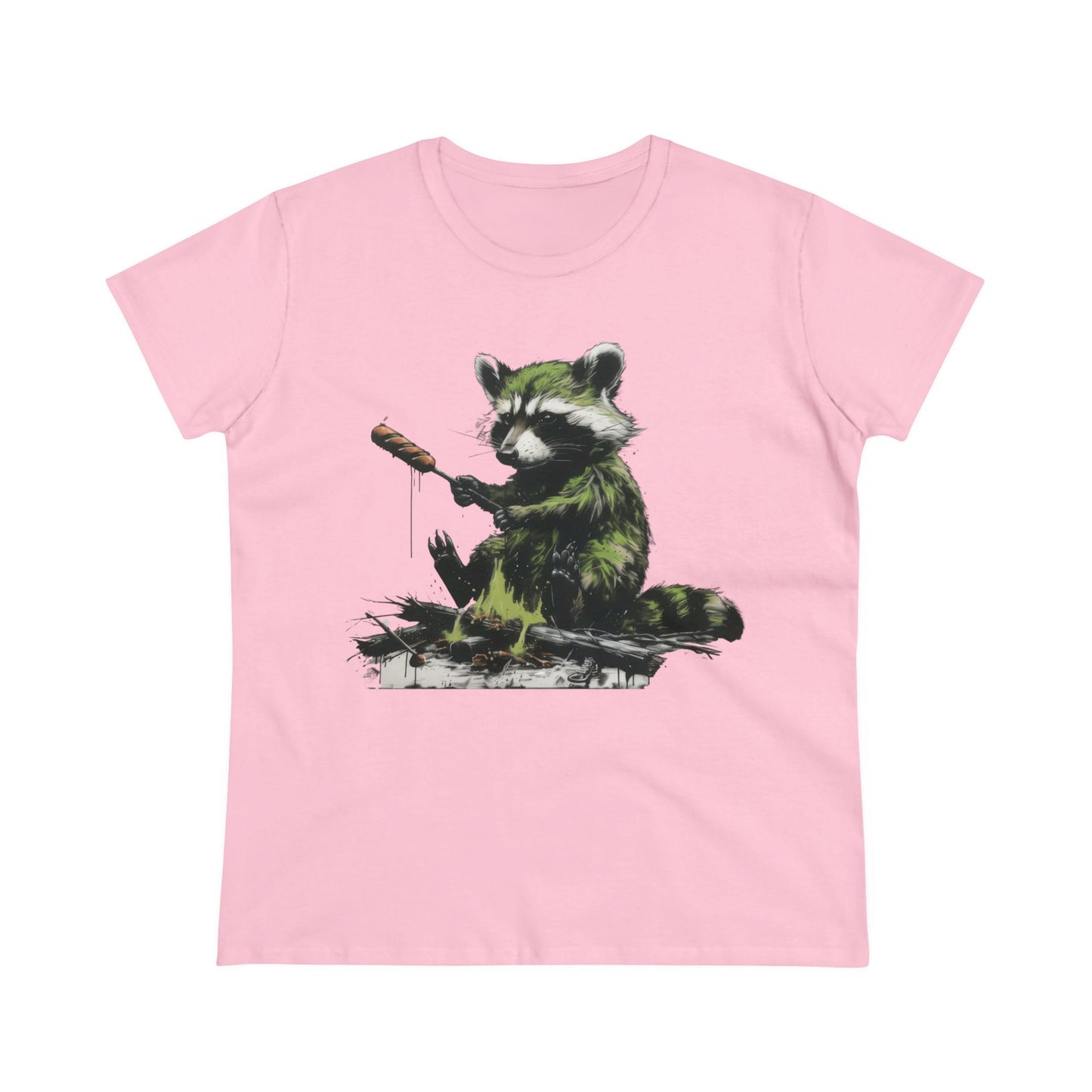 Raccoon Cookout - Women's Midweight Cotton Tee