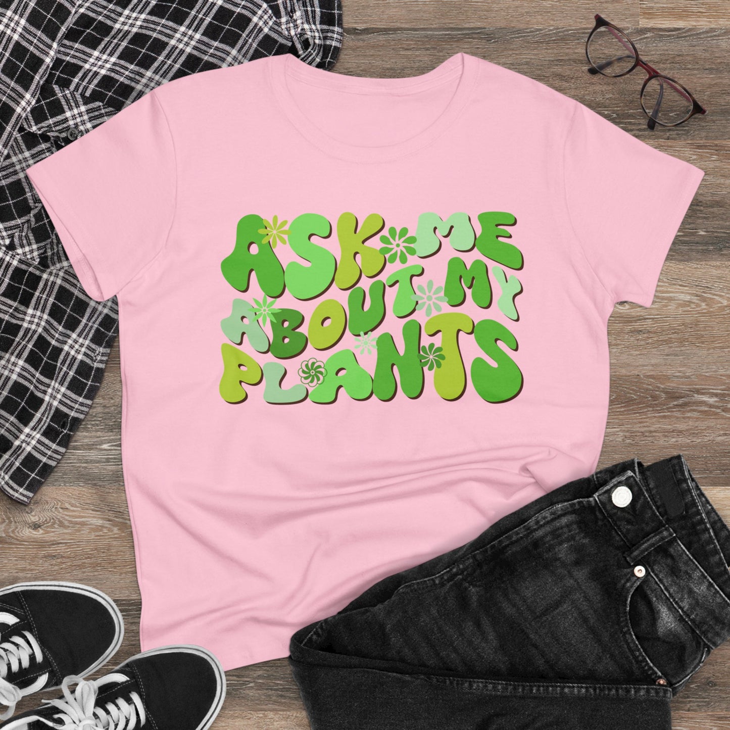 Ask Me About My Plants - Gardening - Women's Midweight Cotton Tee