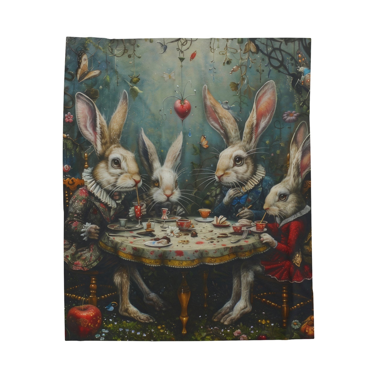 Rabbit Supper - Velveteen Plush Blanket