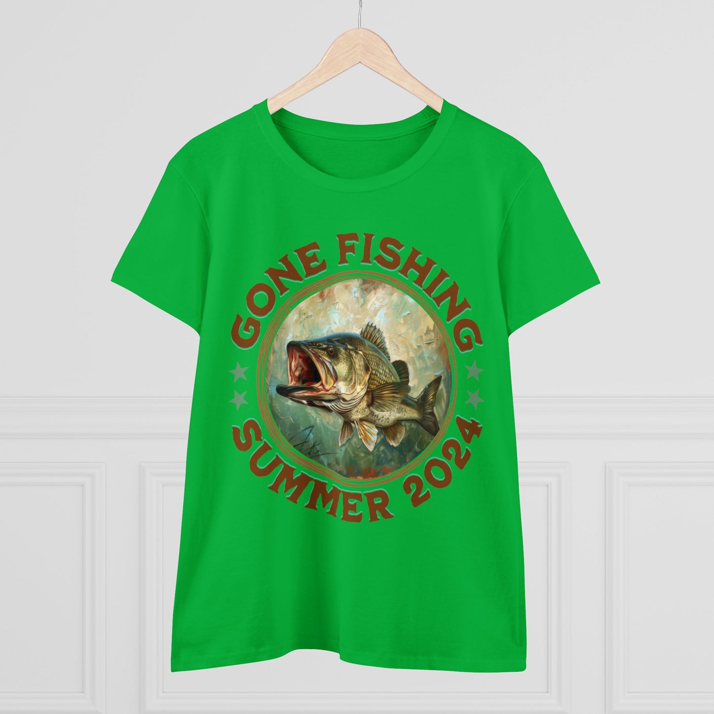 Gone Fishing - Women's Midweight Cotton Tee