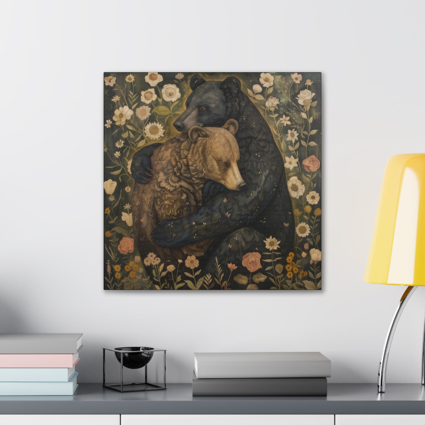 Hugging Bears - Canvas Stretched, 0.75" - Canvas Stretched, 0.75"