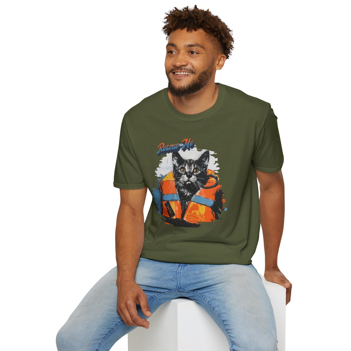 Rescue Cat - Unisex Softstyle T-Shirt