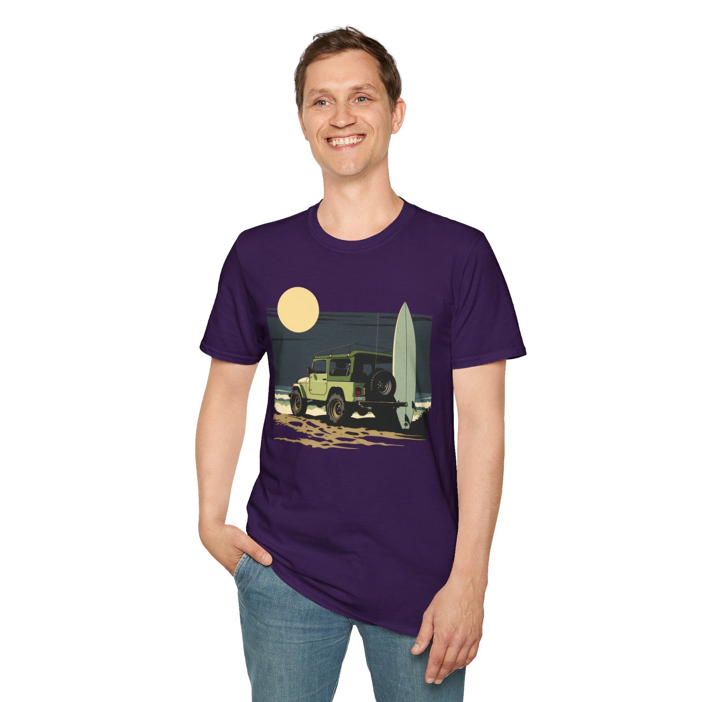 Jeep on the Beach - Unisex Softstyle T-Shirt