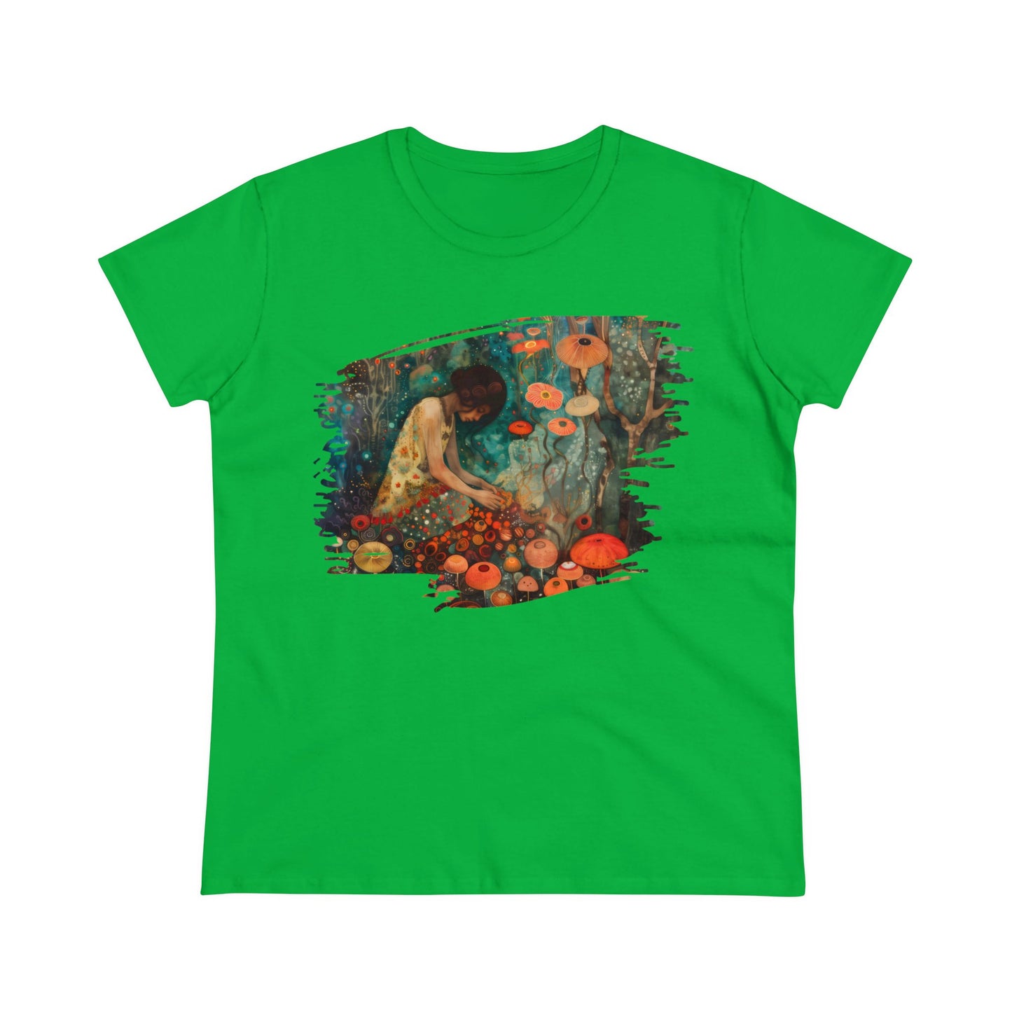 Mushroom Girl - Women's Midweight Cotton Tee