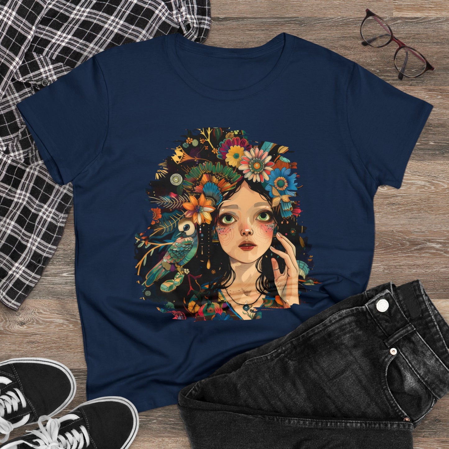 Flower Girl - Women's Midweight Cotton Tee