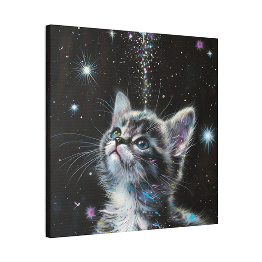 Sparkly Kitten - Canvas Stretched, 0.75" - Canvas Stretched, 0.75"