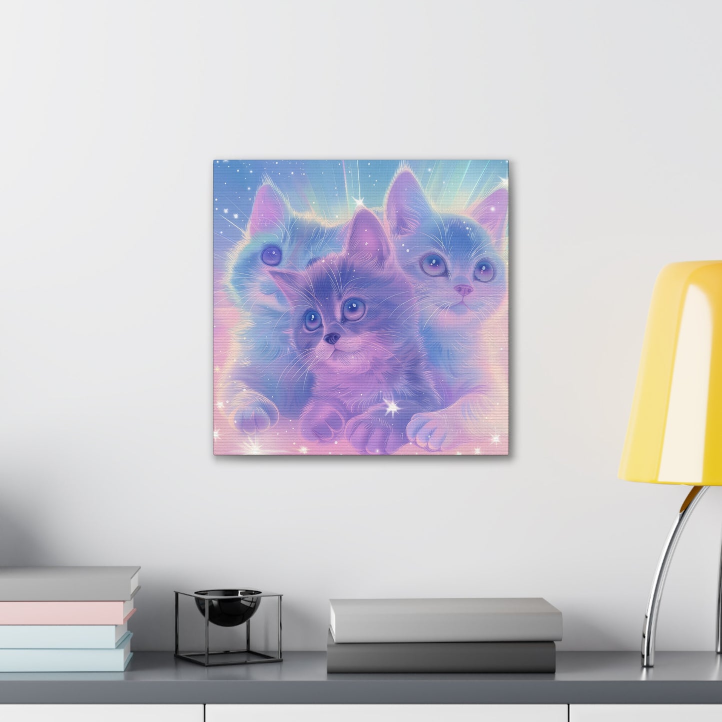 Sparkly Kitties - Canvas Stretched, 0.75"