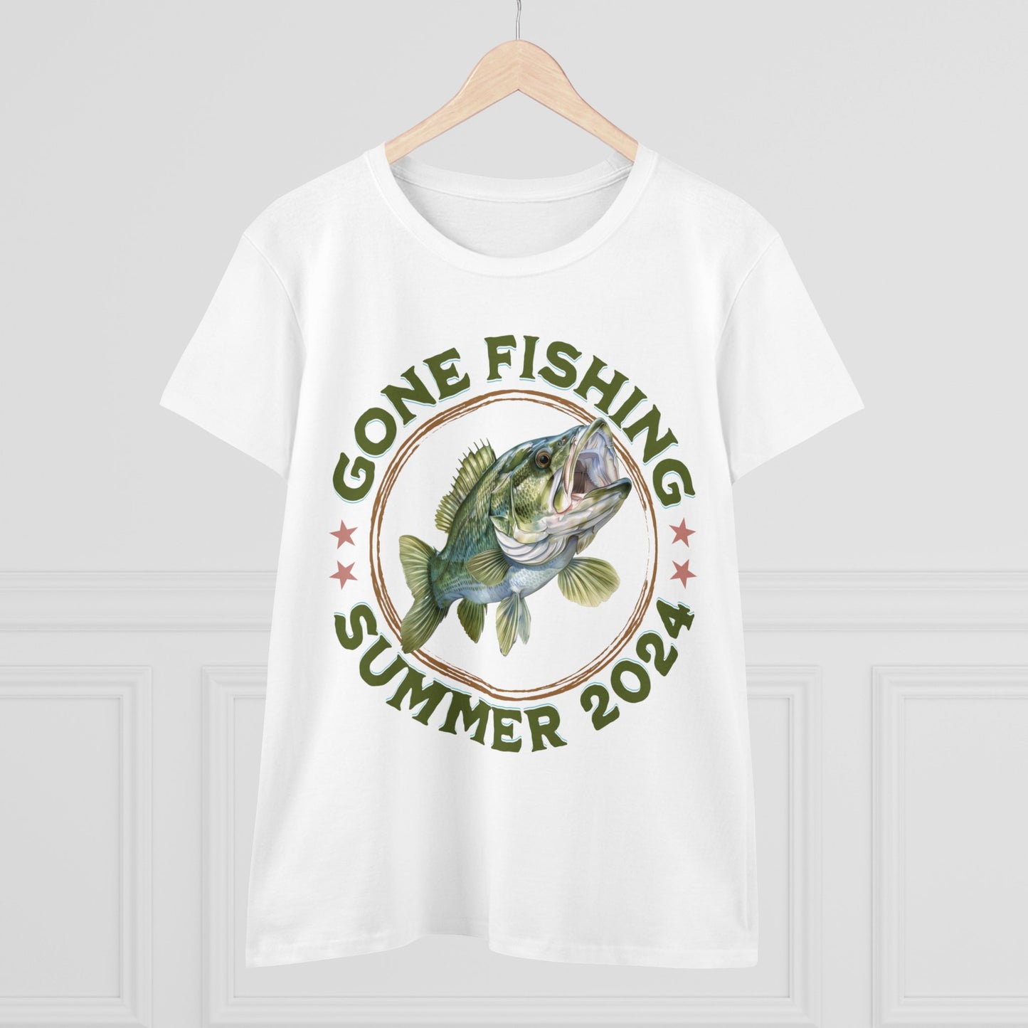 Gone Fishing - Women's Midweight Cotton Tee