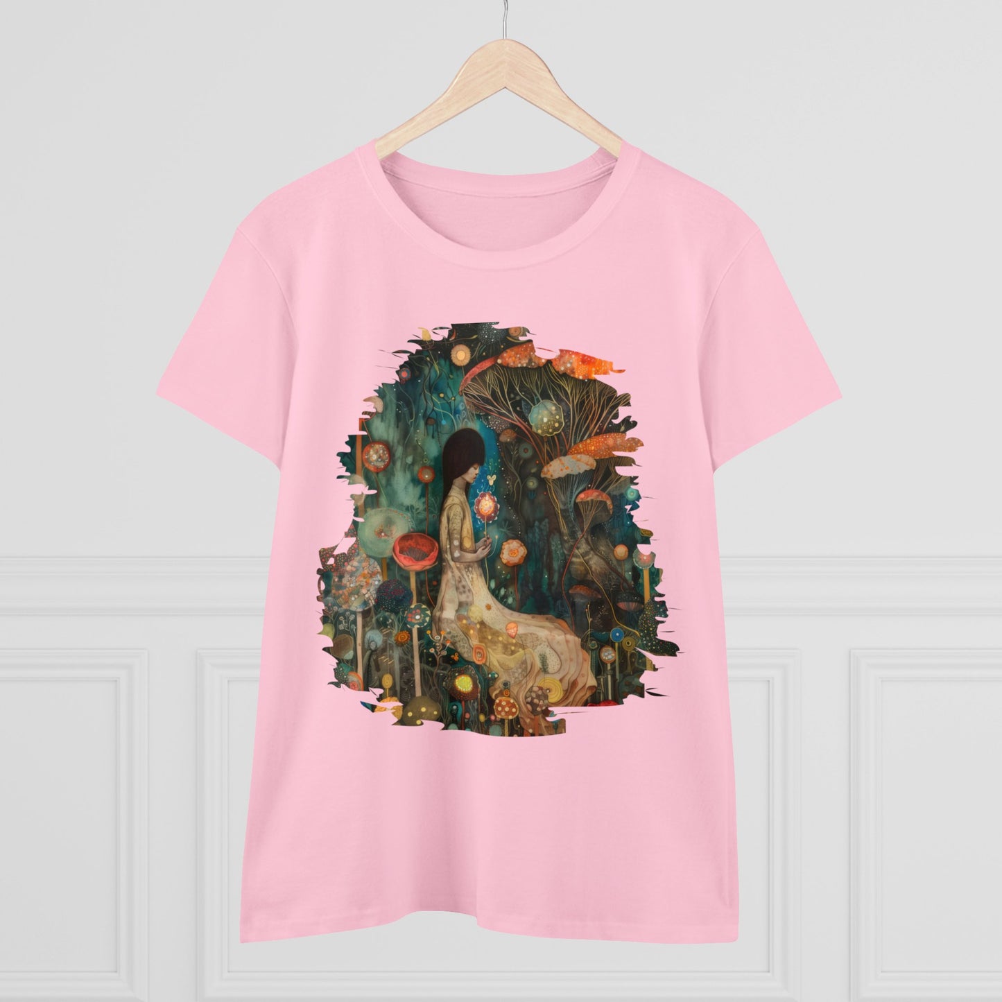 Mushroom Girl - Women's Midweight Cotton Tee