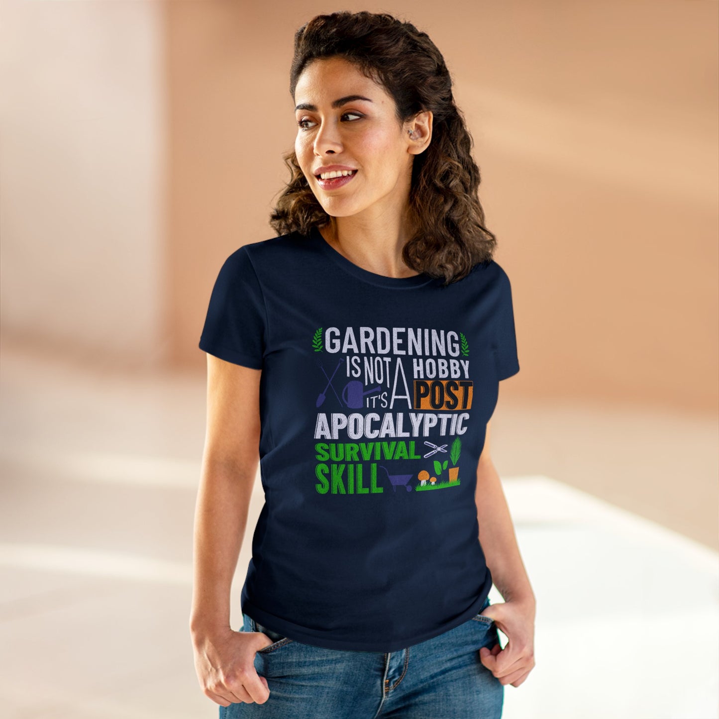 Gardening Is a Survival Skill - Gardening - Women's Midweight Cotton Tee