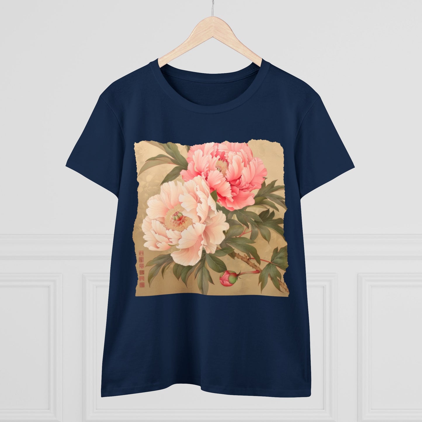 Peony - Flower - Women's Midweight Cotton Tee